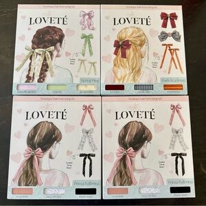 Lovete Boutique Hair Bow Tying Set Accessories Set of 4 Bundle